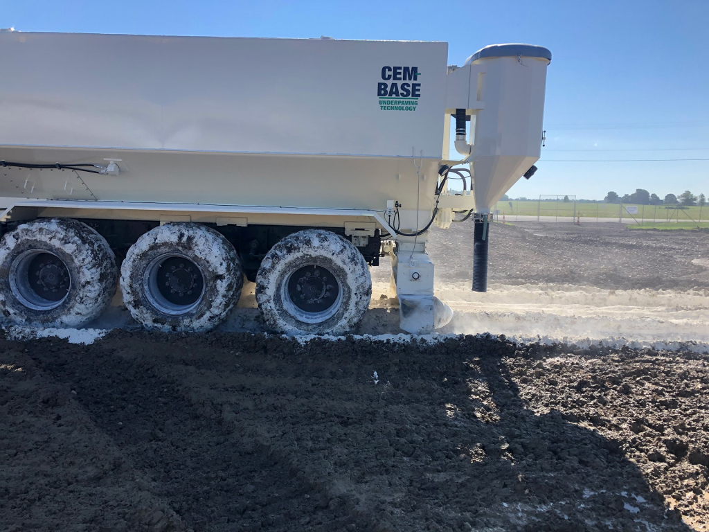 Example of a soil modification truck